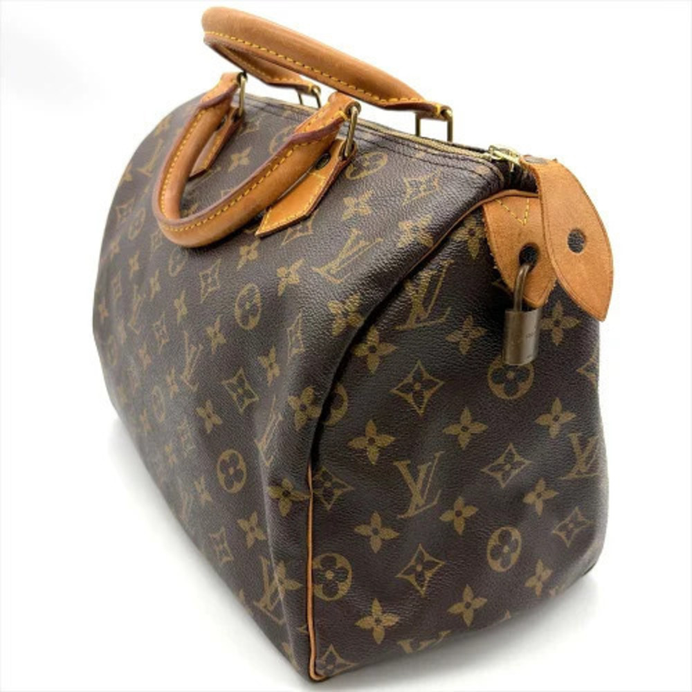 Louis Vuitton Brown Canvas Monogram Handbag Speedy Brown